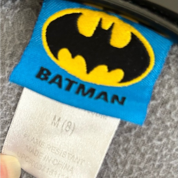 Costume Batman Big Boys size medium 8 Micro Fleece Blanket Sleeper pajamas - Picture 4 of 4